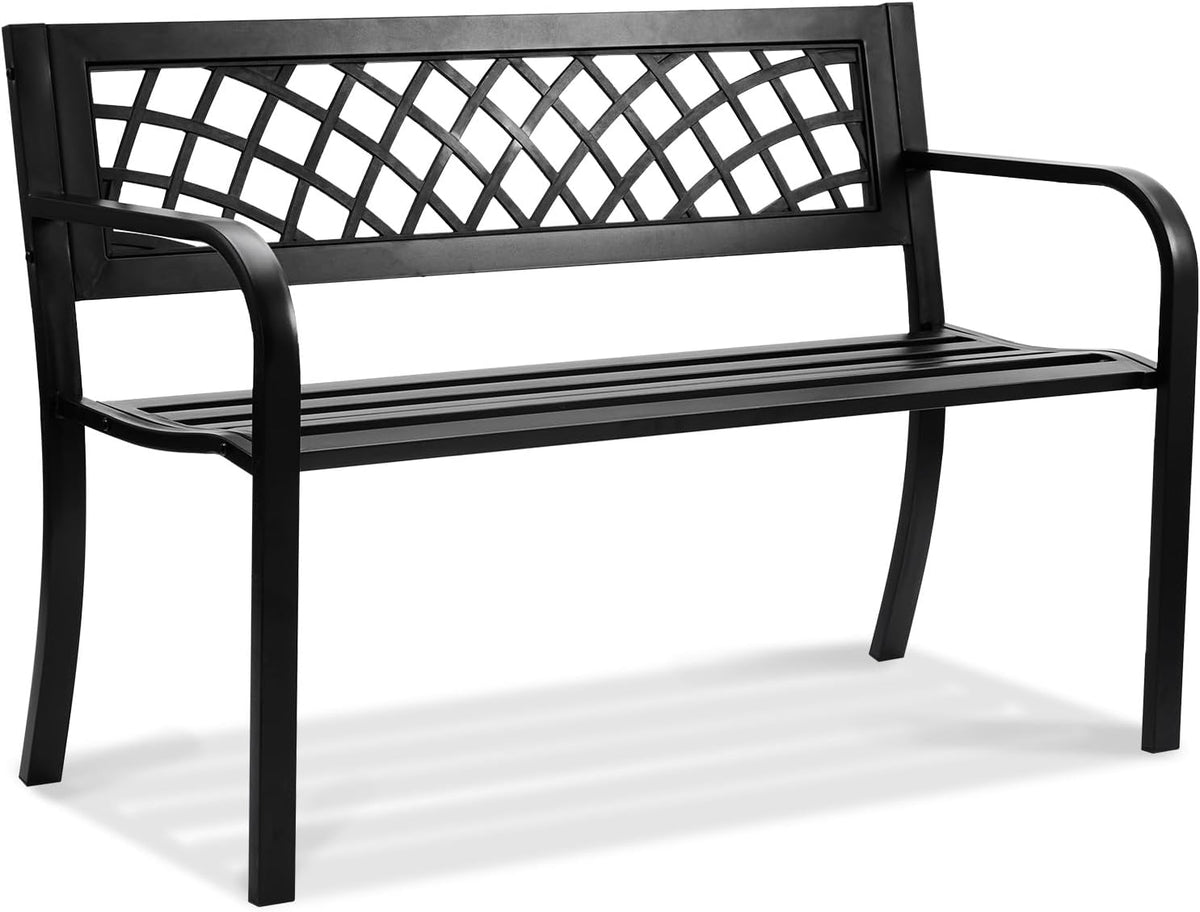Steel Mesh Outdoor Patio Garden Bench