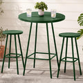 Dark Green Steel Bar Height Patio Bistro Set