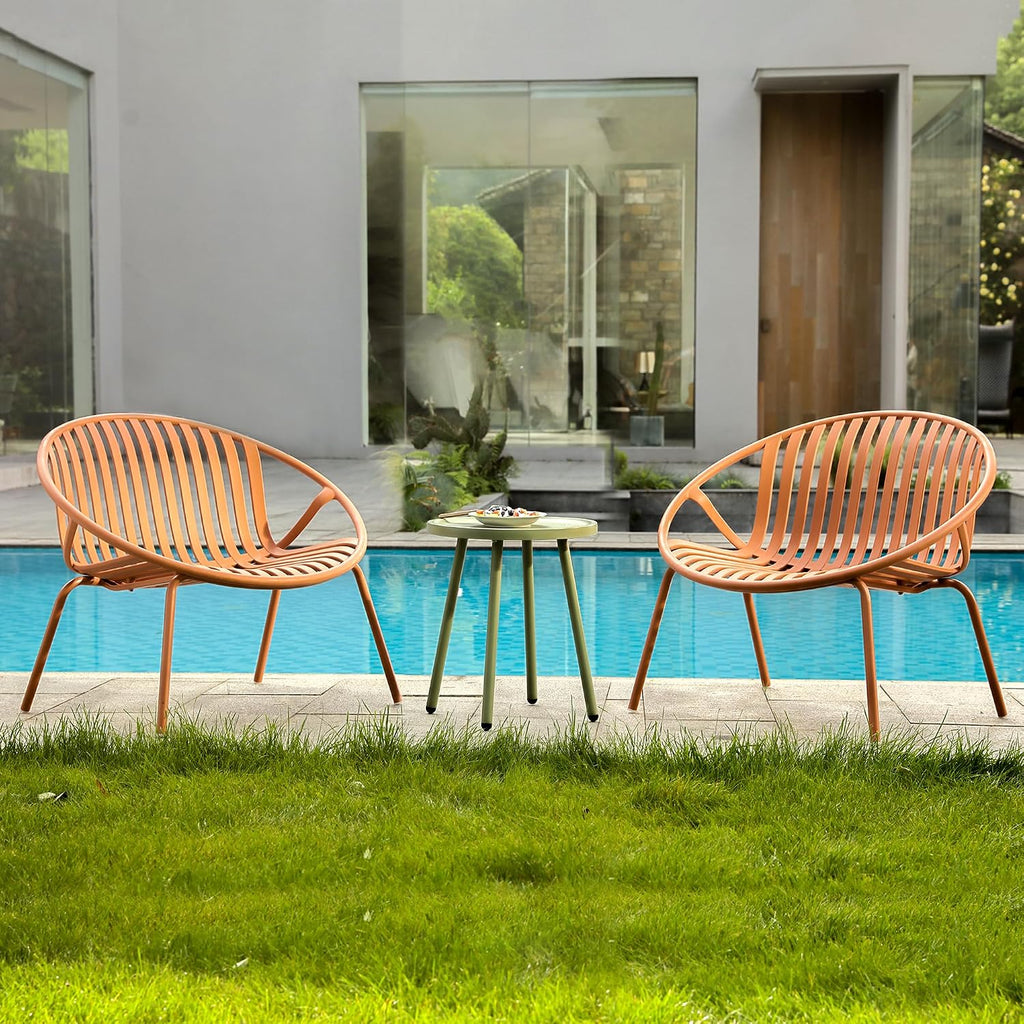 3 Piece Outdoor Patio Bistro Furniture Set