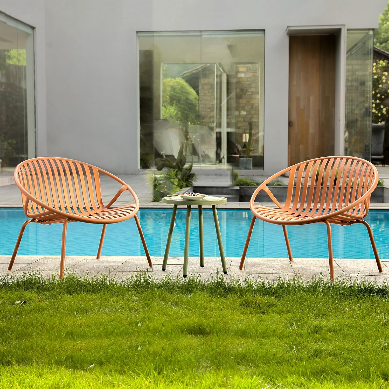 3 Piece Outdoor Patio Bistro Furniture Set