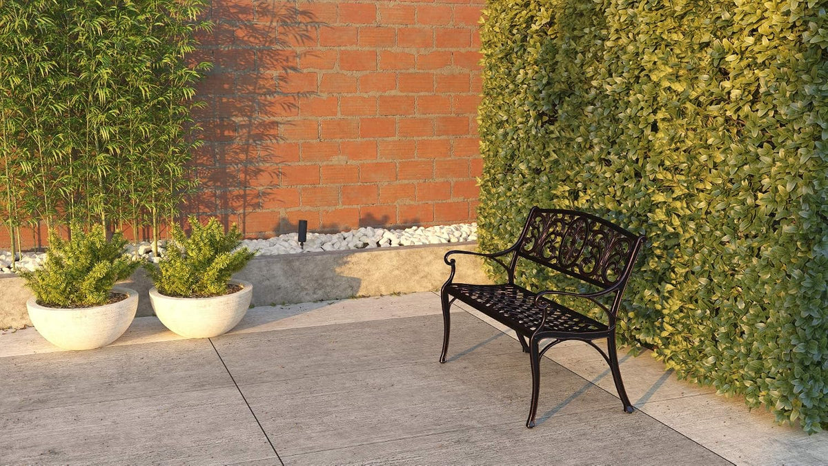 Bronze Cast Aluminum Rustproof Patio Bench