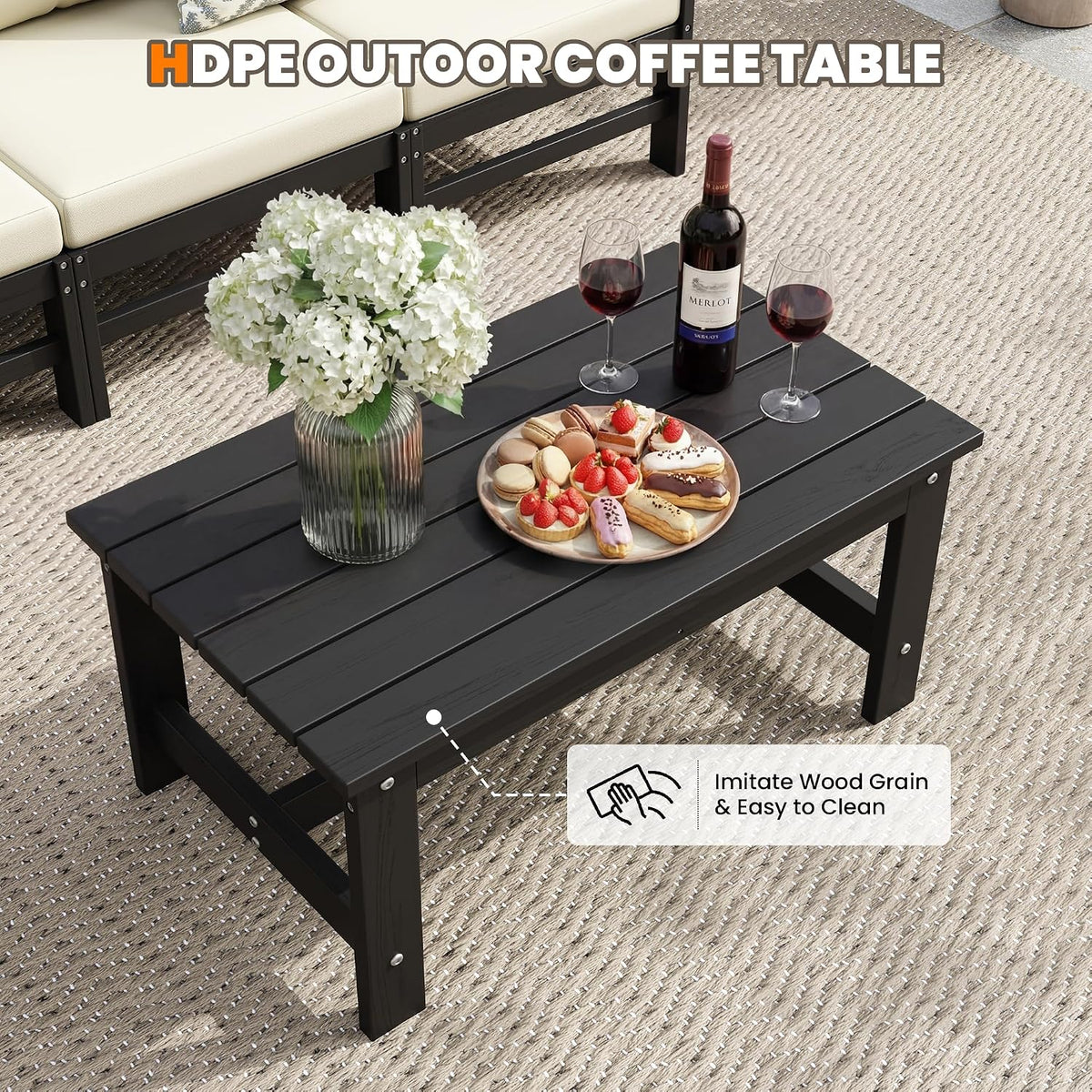 HDPE 6 Piece Modular Patio Sofa Set
